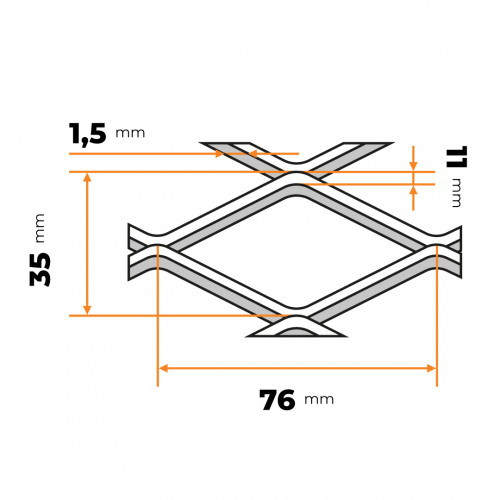 Ťahokov MR 76 x 35 x 11 / 1,5 mm