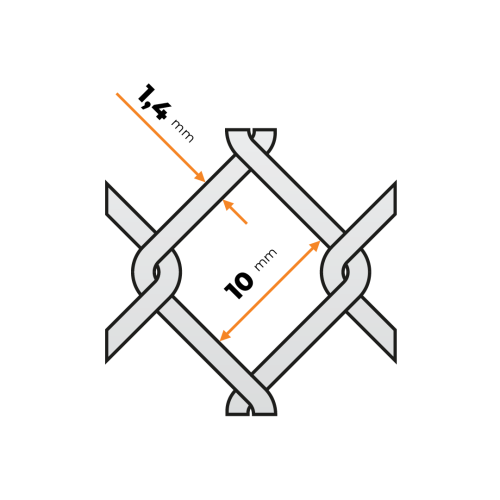 Pletivo ZN 100 cm / 10 x 10 mm / 1,4 mm