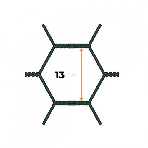 Pletivo 6-hranné PVC 100 cm / 13 mm