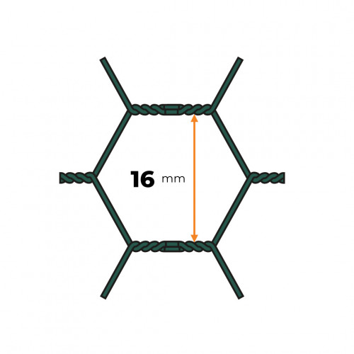 Pletivo 6-hranné PVC 100 cm / 16 mm