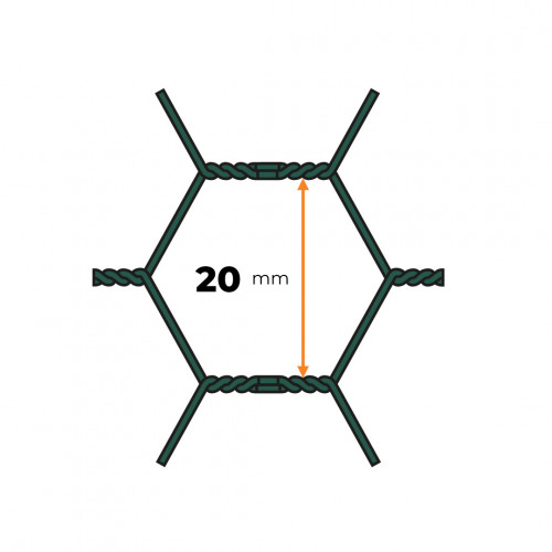 Pletivo 6-hranné PVC 100 cm / 20 mm