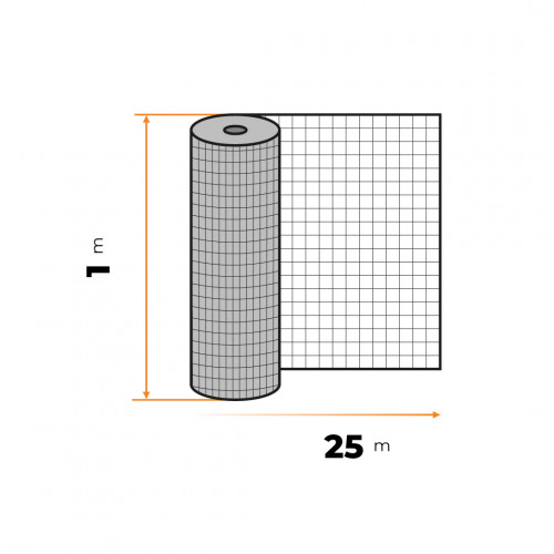 Pletivo zvárané 25 x 25 / 2,05 mm ZN