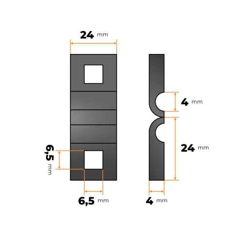 Dištanc plastový 4 mm