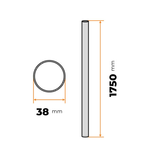 Stĺpik 38 mm / 175 cm ZN