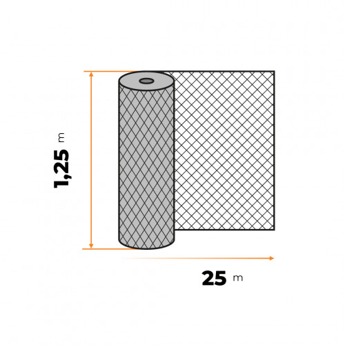 Pletivo ZN 125 cm / 50 x 50 mm / 2,24 mm