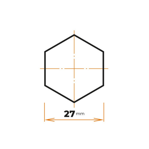 Tyč 6-hranná 27 mm