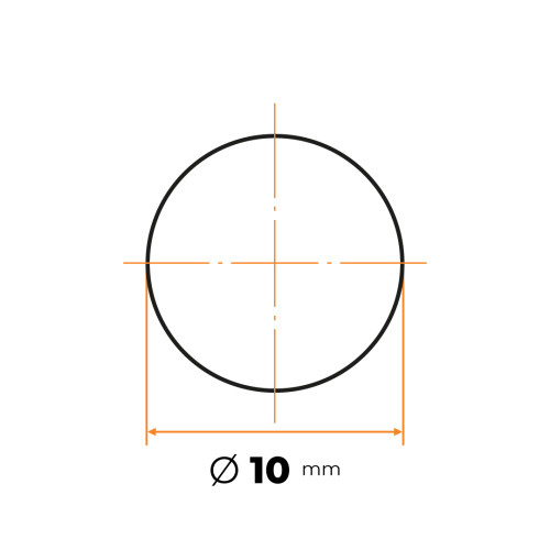 Tyč kruhová h9 presná 10 mm
