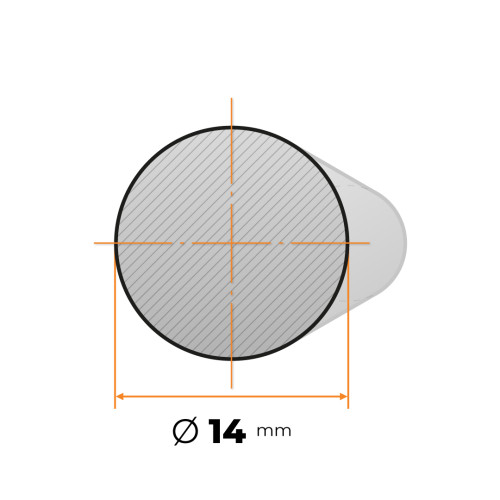 Tyč kruhová h9 presná 14 mm
