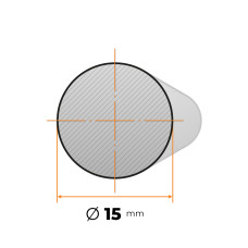 Tyč kruhová h9 presná 15 mm