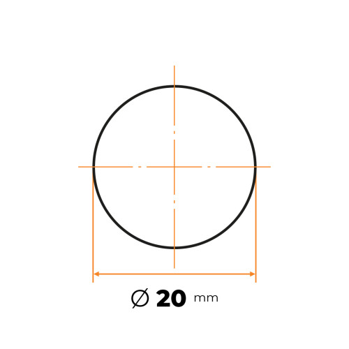 Tyč kruhová h9 presná 20 mm