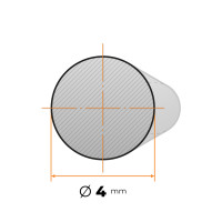 Tyč kruhová h9 presná 4 mm
