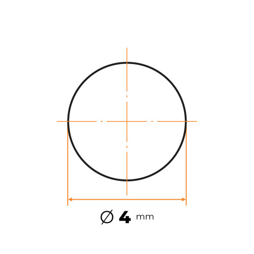 Tyč kruhová h9 presná 4 mm