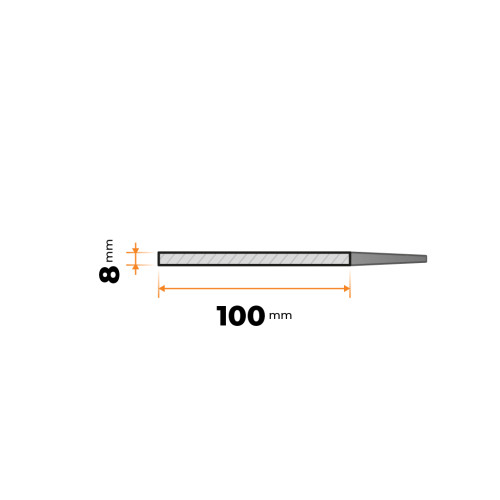Tyč plochá 100 x 8 mm