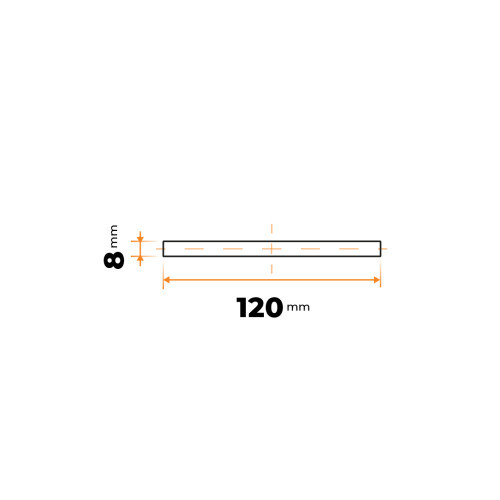 Tyč plochá 120 x 8 mm