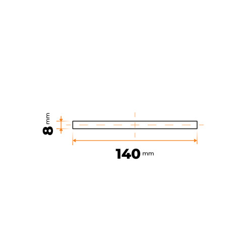 Tyč plochá 140 x 8 mm