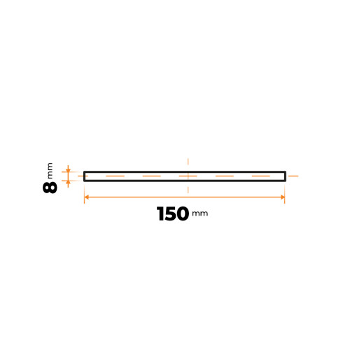 Tyč plochá 150 x 8 mm