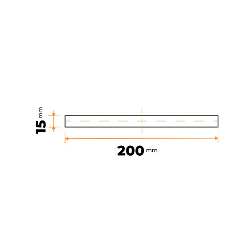 Tyč plochá 200 x 15 mm