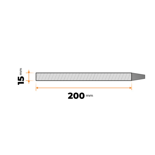 Tyč plochá 200 x 15 mm