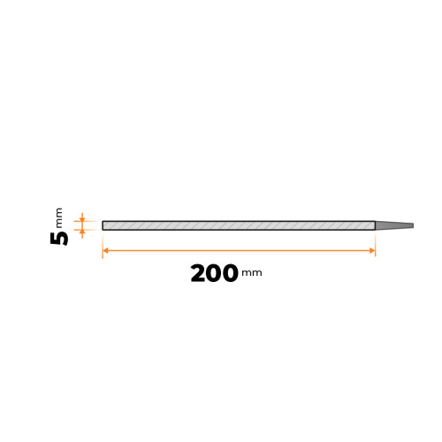 Tyč plochá 200 x 5 mm