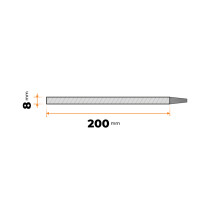 Tyč plochá 200 x 8 mm