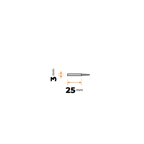 Tyč plochá 25 x 3 mm