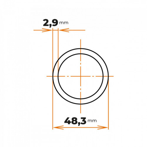 Rúra ZN 48,3 / 2,9 mm (6/4")