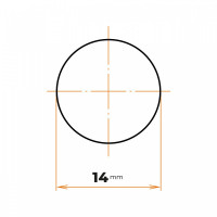 Tyč kruhová H9 presná 14 mm