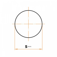 Tyč kruhová h9 presná 5 mm