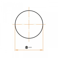 Tyč kruhová H9 presná 8 mm