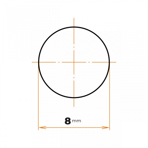 Tyč kruhová H9 presná 8 mm