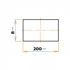 Tyč plochá 200 x 8 mm