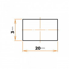 Tyč plochá 20 x 3 mm