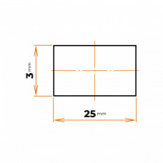 Tyč plochá 25 x 3 mm