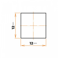 Tyč štvorhranná 12 x 12 mm