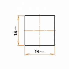 Tyč štvorhranná 14 x 14 mm